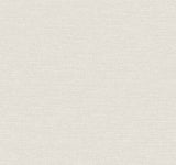 Terrene Dove Faux Linen Wallpaper by York Wallcoverings UW1017N - close-up of pale grey and cream woven texture pattern