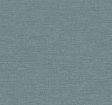 Terrene Teal Faux Linen Texture Wallpaper by York Wallcoverings - UW1019N