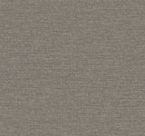 Terrene Charcoal Faux Linen Wallpaper close-up swatch showing a woven linen texture in charcoal and grey tones by York Wallcoverings UW1020