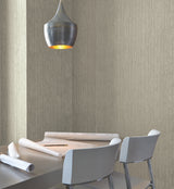 Precious Metal Taupe by York Wallcoverings Corrugated Metallic Non-Woven Vinyl Unpasted Texture Wallpaper - UW1025