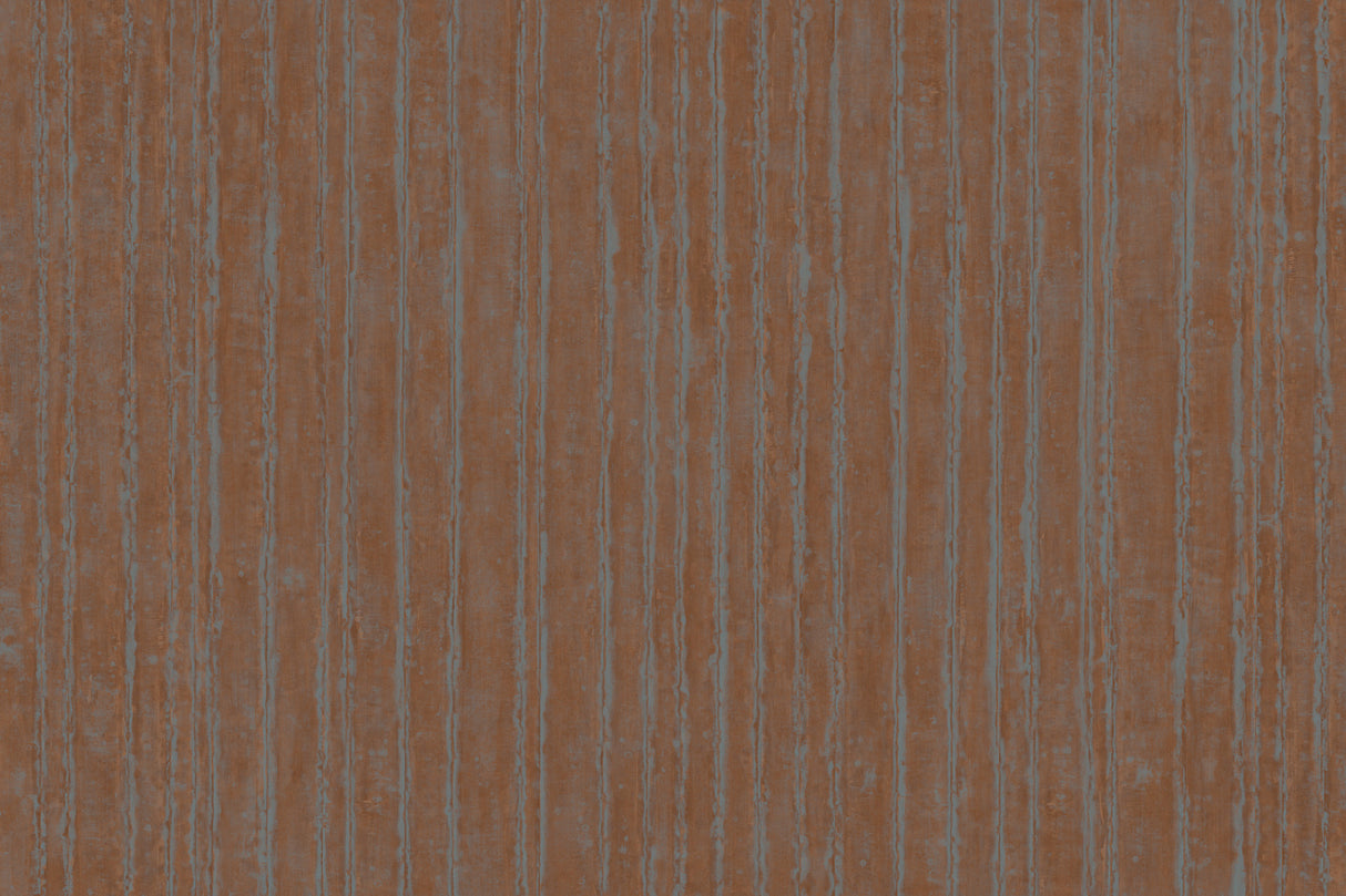Precious Metal Copper Corrugated Wallpaper by York Wallcoverings - UW1026