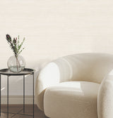 Mystic Eggshell by York Wallcoverings Faux Grasscloth Non Woven Vinyl Unpasted Strippable Scrubbable Texture Sidewall Wallpaper - UW1029N