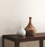 Mystic Eggshell by York Wallcoverings High Performance Non Woven Vinyl Faux Grasscloth Texture Pattern Wallpaper - UW1029
