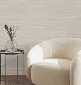 Mystic Taupe Faux Grasscloth High Performance Wallpaper Scrubbable Strippable 54in Non Woven Vinyl Neutral Texture by York Wallcoverings - UW1031
