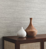Mystic Ash by York Wallcoverings Faux Grasscloth Texture Pattern Scrubbable Strippable Unpasted Non Woven Vinyl Wallpaper - UW1034N