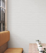 Down To Earth Dove by York Wallcoverings Traditional Crosshatch Striated Stripe Non-Woven Vinyl Unpasted Scrubbable Wallpaper - UW1038