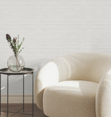 Down To Earth Dove by York Wallcoverings Traditional Crosshatch Striated Stripe Non-Woven Vinyl Unpasted Scrubbable Wallpaper - UW1038