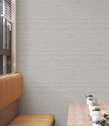 Down To Earth Light Grey by York Wallcoverings Striated Non Woven Vinyl Wallpaper from the Atmosphere Digest High Performance Collection - UW1039