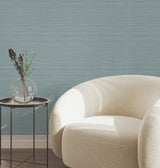 Down To Earth Aquamarine Striated Non Woven Vinyl Wallpaper by York Wallcoverings, Atmosphere Digest High Performance - UW1040