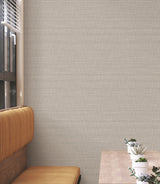 Down To Earth Taupe by York Wallcoverings Scrubbable Strippable Non Woven Vinyl Striated High Performance Wallpaper - UW1044