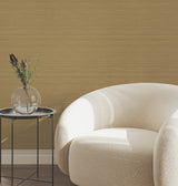 Down To Earth Brass by York Wallcoverings Unpasted Non Woven Vinyl Scrubbable Strippable Striated Stripe Wallpaper - UW1045