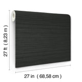 Down To Earth Charcoal Striated Wallpaper by York Wallcoverings Traditional Metallic Textured Stripe Non Woven Unpasted Sidewall - UW1046N