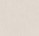 Silk Spun Ivory Tactile Stripe Wallpaper by York Wallcoverings - close-up of soft ivory osnaburg vinyl with delicate cascading vertical stripe texture