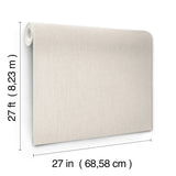 Silk Spun Ivory by York Wallcoverings Unpasted Fabric-Backed Osnaburg Vinyl Traditional Scrubbable Strippable Tactile Stripe Wallpaper UW1050N