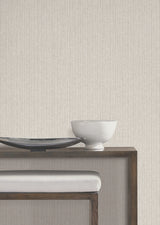 Silk Spun Ivory Tactile Stripe Wallpaper by York Wallcoverings Atmosphere High Performance Fabric Backed Vinyl Wallpaper - UW1050