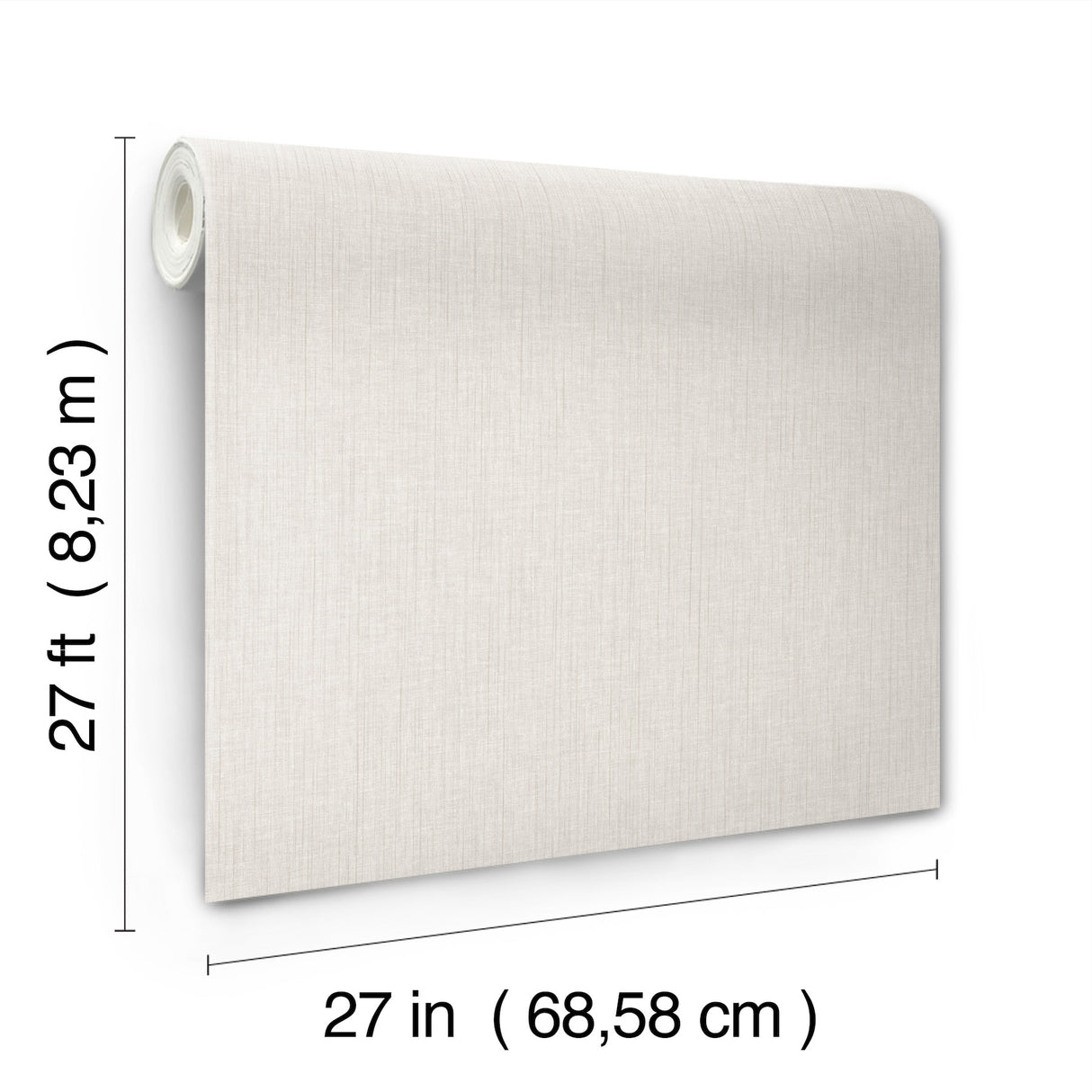 Silk Spun Pearl by York Wallcoverings Osnaburg Vinyl Fabric Backed Tactile Stripe Scrubbable Strippable Unpasted Wallpaper - UW1054N