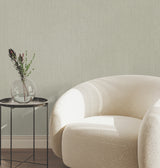 Silk Spun Sage Tactile Stripe Wallpaper in Soft Sage Green Osnaburg Vinyl by York Wallcoverings Atmosphere Digest High Performance - UW1056N