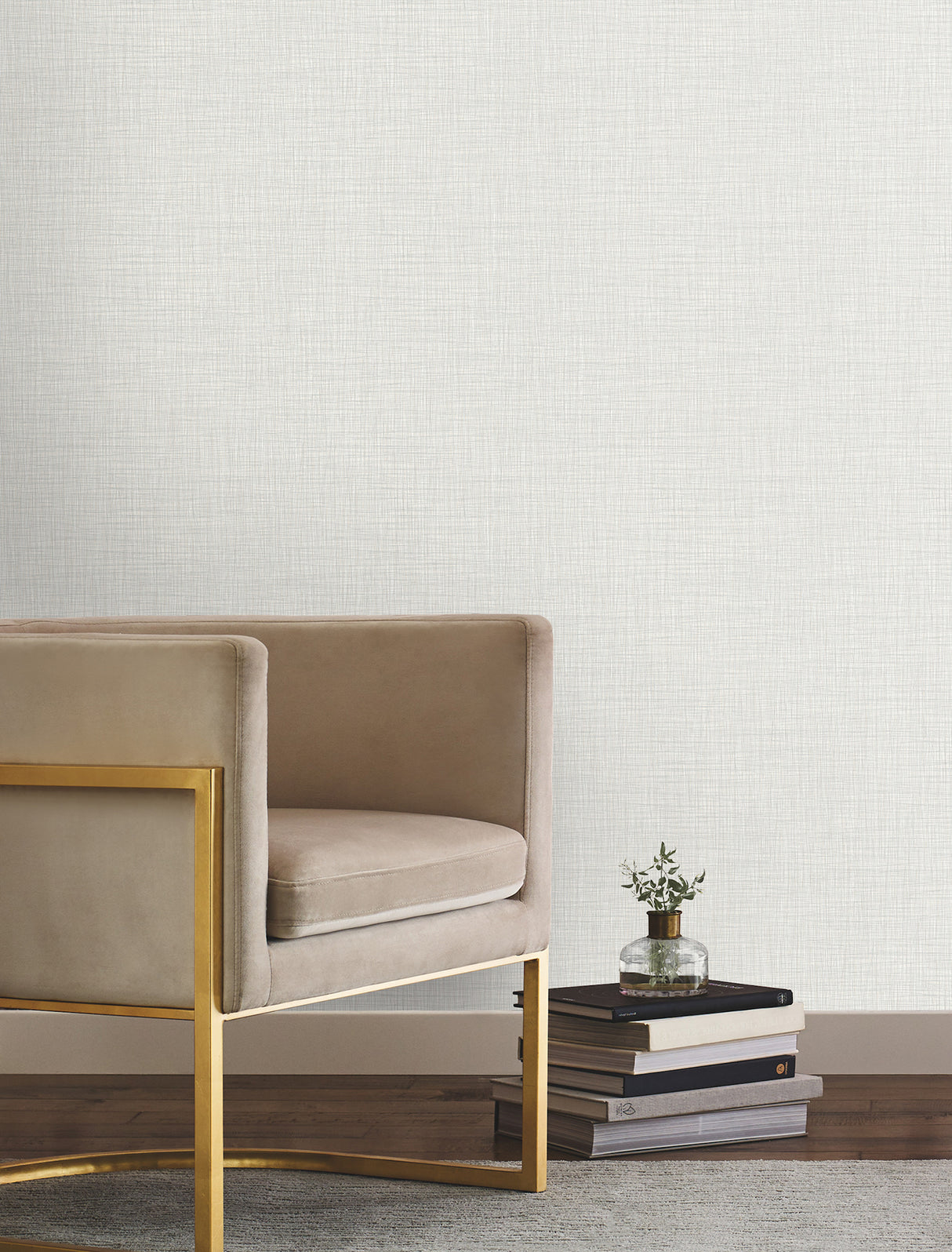Crossover White Crosshatch by York Wallcoverings Atmosphere High Performance Traditional Non-Woven Vinyl Texture Wallpaper - UW1061