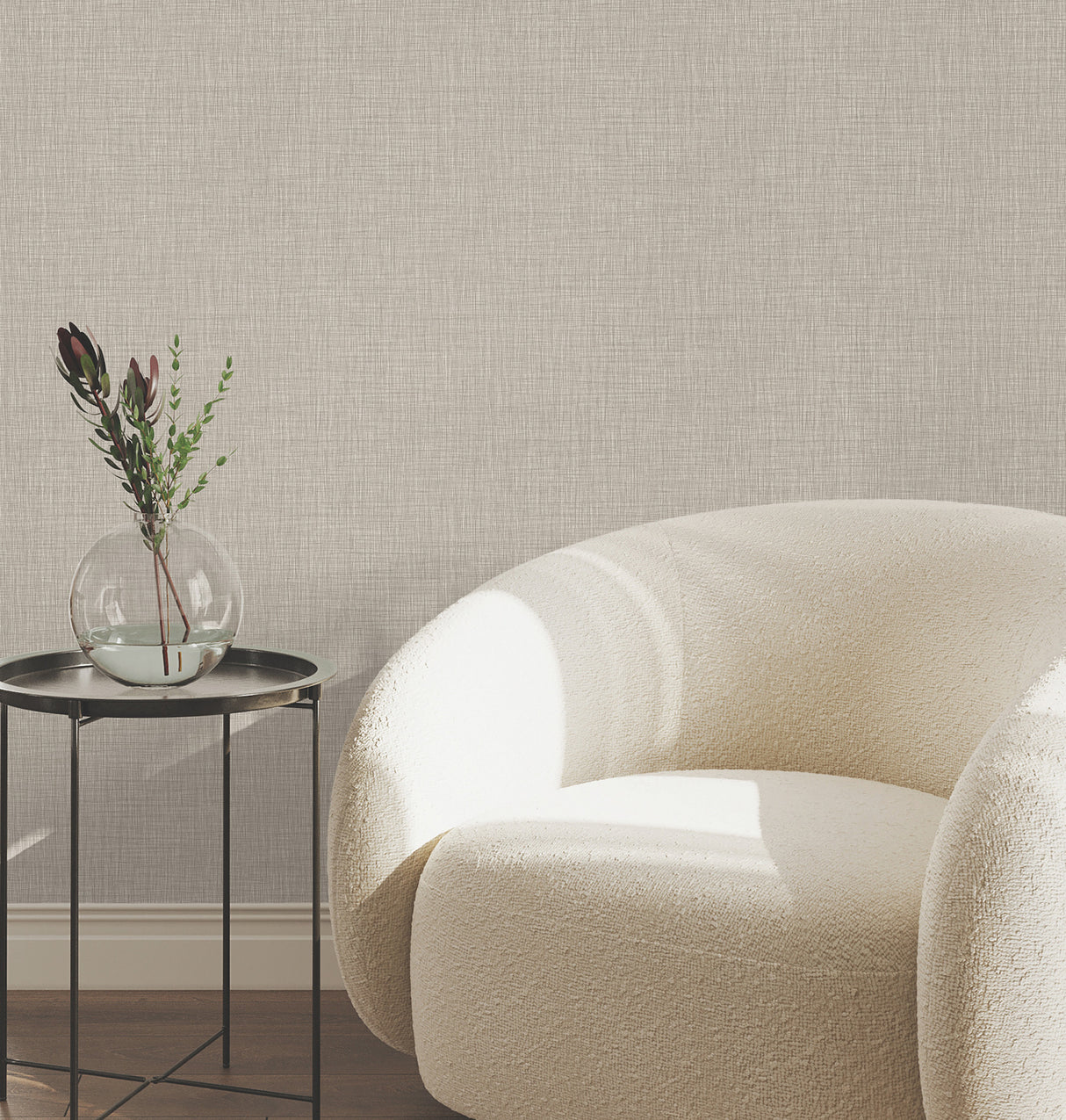 Crossover Neutral Crosshatch by York Wallcoverings Texture Pattern Unpasted Non Woven Vinyl Sidewall - York Wallcoverings UW1062N