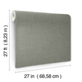 Crossover Green Crosshatch by York Wallcoverings Textured Woven Graphic Wallpaper - UW1063N
