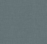 Crossover Blue Crosshatch Wallpaper by York Wallcoverings - UW1064N, shown as a full swatch in a muted teal blue with woven texture detail