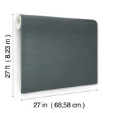 Oasis Dark Blue Faux Grasscloth by York Wallcoverings Textured Non Woven Vinyl High Performance Wallpaper - UW1067N