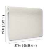 Oasis Light Grey Faux Grasscloth by York Wallcoverings Traditional Textured Non Woven Vinyl Wallpaper 27 In x 27 Ft - UW1068N