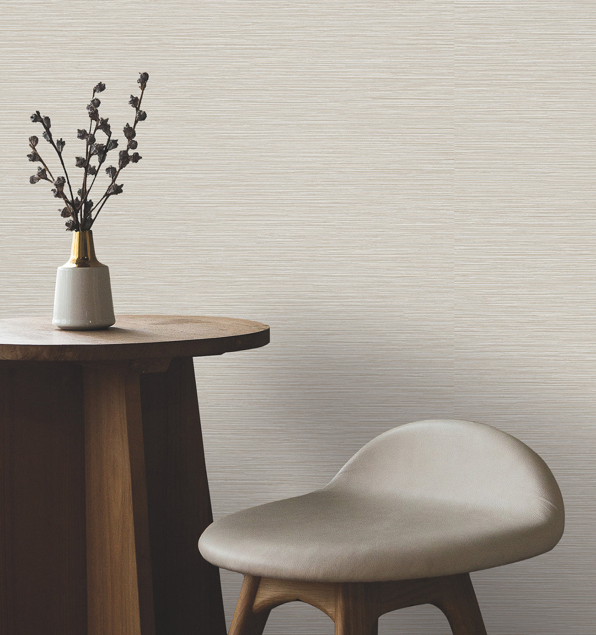 Oasis Brass Faux Grasscloth by York Wallcoverings Textured Vinyl Non Woven Unpasted Sidewall Wallpaper - UW1069