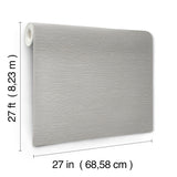 Oasis Grey Faux Grasscloth by York Wallcoverings Textured Vinyl Sidewall Wallpaper - UW1070N