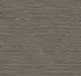 Oasis Charcoal Faux Grasscloth Wallpaper by York Wallcoverings UW1072N - close-up of horizontal textured pattern in charcoal, smoky grey, and golden brown tones