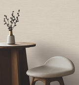 Oasis Neutral by York Wallcoverings Faux Grasscloth Textured Non Woven Vinyl Traditional Scrubbable Strippable Paste the Wall Wallpaper - UW1074N