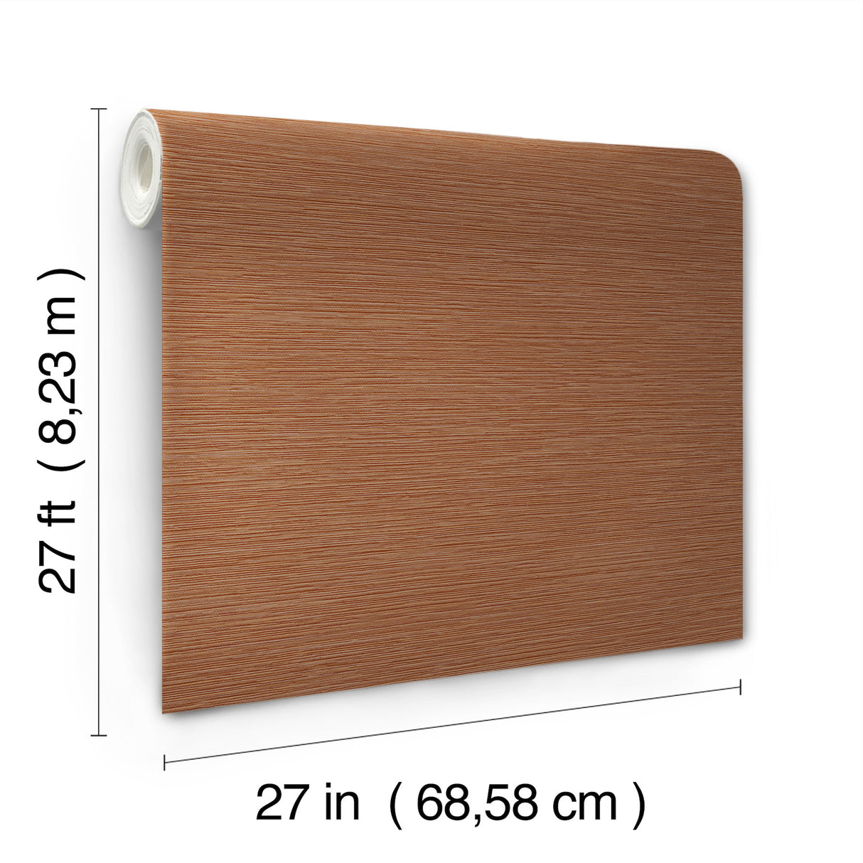 Oasis Rust Faux Grasscloth by York Wallcoverings Textured Vinyl Sidewall Wallpaper - UW1076N