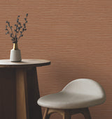 Oasis Rust Faux Grasscloth by York Wallcoverings Textured Vinyl Sidewall Wallpaper - UW1076N