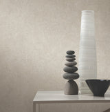 Artisan Stone Light Grey by York Wallcoverings Metallic Raised Ink Textured Stone Pattern Wallpaper Atmosphere High Performance - UW1079