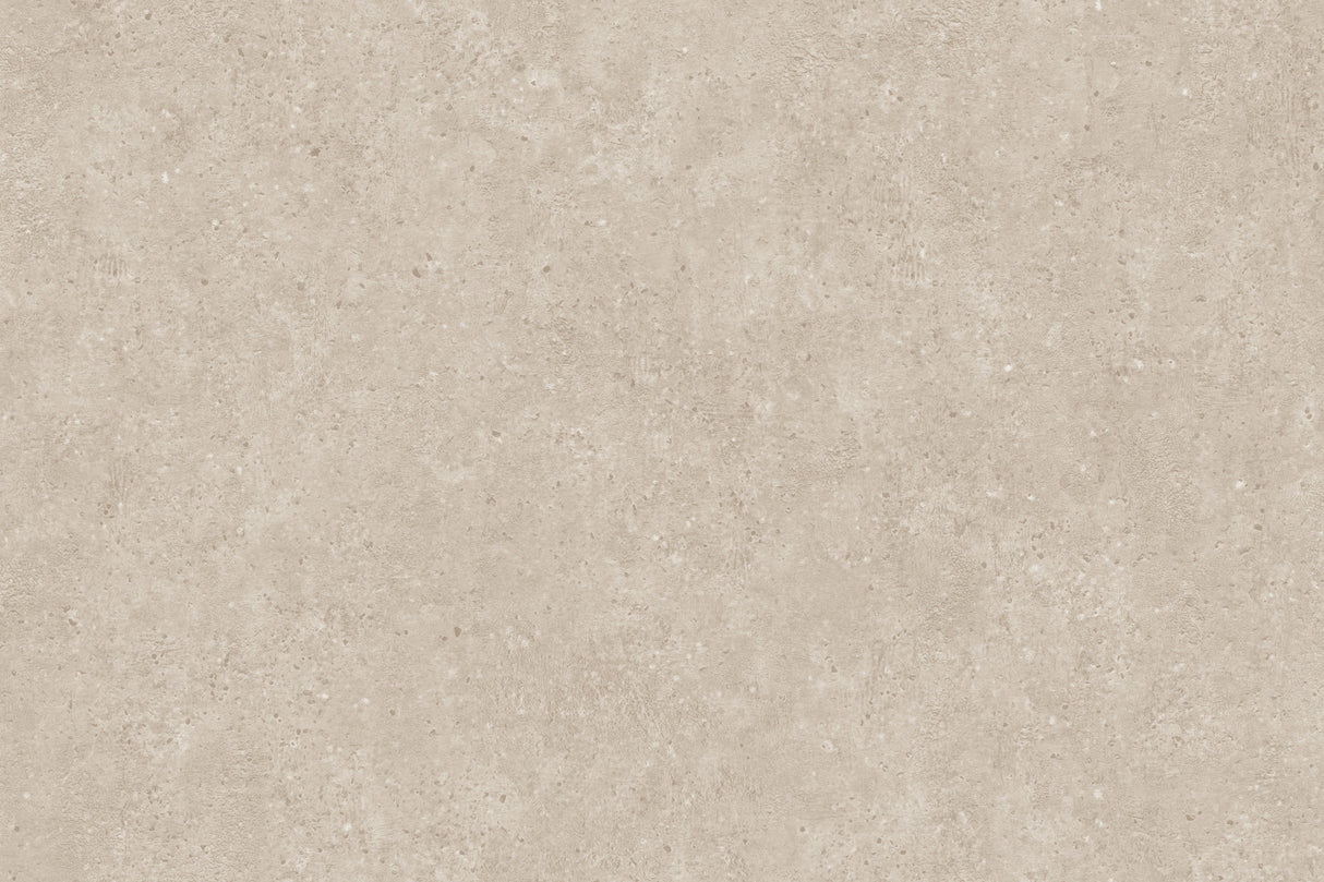 Artisan Stone Beige Texture Wallpaper by York Wallcoverings UW1080N - Close-up swatch showing metallic raised ink concrete-inspired texture pattern in warm beige