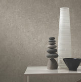 Artisan Stone Taupe by York Wallcoverings Metallic Raised Ink Scrubbable Strippable Fabric-Backed Unpasted Texture Wallpaper UW1081N