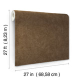 Artisan Stone Coffee Metallic Raised Ink Textured Concrete Look Fabric Backed Vinyl Wallpaper Scrubbable by York Wallcoverings - UW1082N