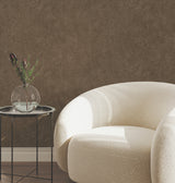 Artisan Stone Coffee by York Wallcoverings Metallic Raised Ink Scrubbable Strippable Fabric Backed Unpasted Vinyl Texture Wallpaper - UW1082