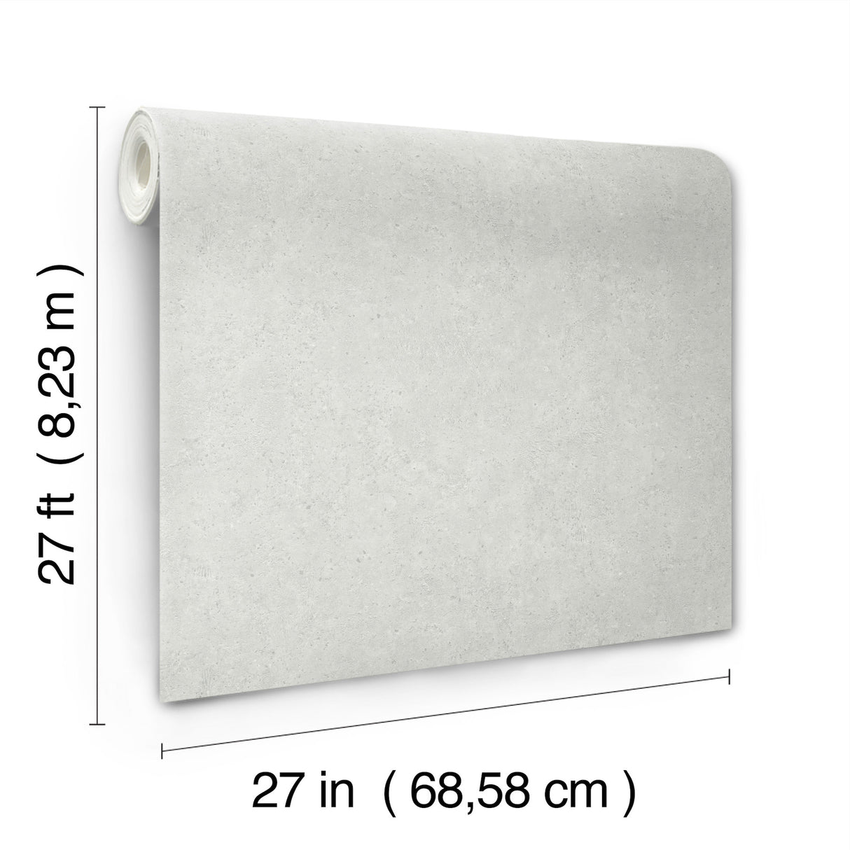 Artisan Stone Pewter Metallic Raised Ink Scrubbable Strippable Grey Concrete Texture Fabric-Backed Vinyl Wallpaper by York Wallcoverings - UW1084N