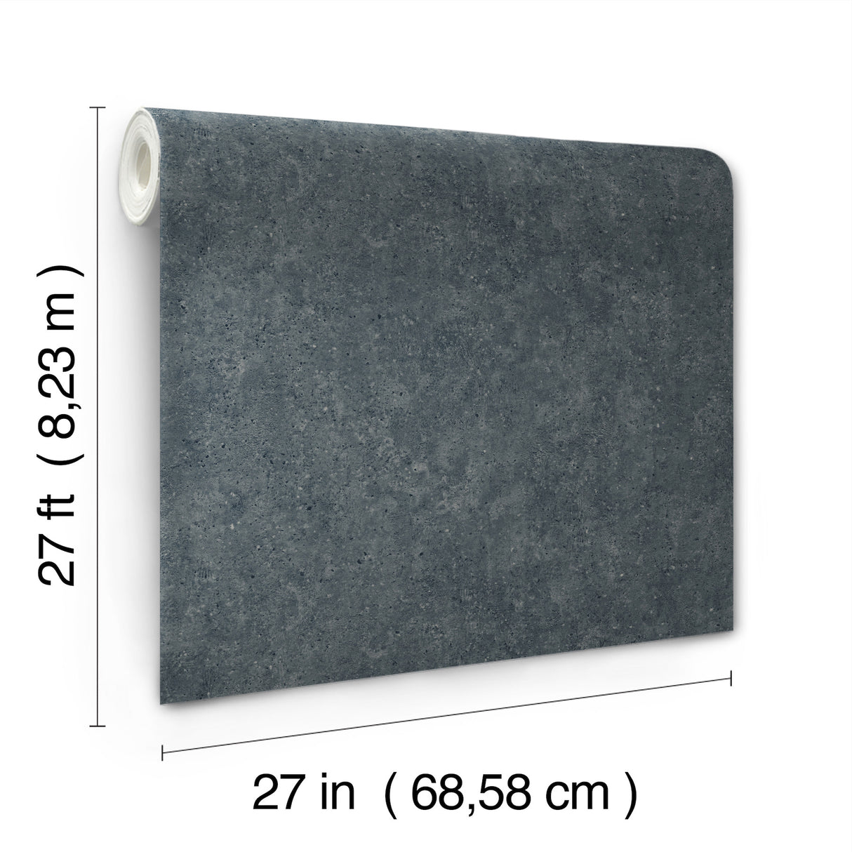 Artisan Stone Metallic Raised Ink Textured Scrubbable Fabric Backed Vinyl Wallpaper in Black and Charcoal by York Wallcoverings - UW1086N