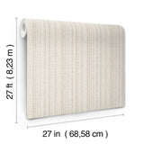 Line In The Sand Off-White by York Wallcoverings Woven Stripe Fabric-Backed Vinyl Wallpaper Atmosphere High Performance - UW1093N
