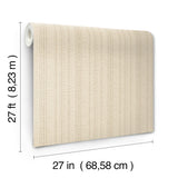 Line In The Sand Ash by York Wallcoverings Woven Stripe Unpasted Scrubbable Strippable Fabric Backed Vinyl Wallpaper Roll - UW1094N