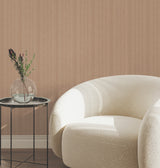 Line In The Sand Salmon Woven Stripe Wallpaper by York Wallcoverings High Performance Residential Wallpaper - UW1096N