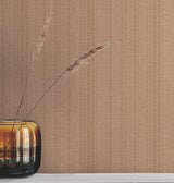 Line In The Sand Salmon by York Wallcoverings Unpasted Scrubbable Fabric-Backed Vinyl Woven Stripe Wallpaper 54 In Wide - UW1096
