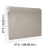 Silk Essence Neutral by York Wallcoverings Faux Fabric Non Woven Vinyl Unpasted Strippable Wallpaper 27-in by 27-ft Roll - UW1102N