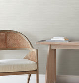 Silk Essence Dove by York Wallcoverings High Performance Non-Woven Faux Fabric Stripe Unpasted Wallpaper Roll - UW1104N