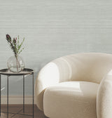 Silk Essence Light Green by York Wallcoverings Faux Fabric Stripes Traditional Non-Woven Unpasted Scrubbable Sidewall Wallpaper - UW1105