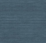 Silk Essence Indigo Faux Fabric Wallpaper by York Wallcoverings UW1107N