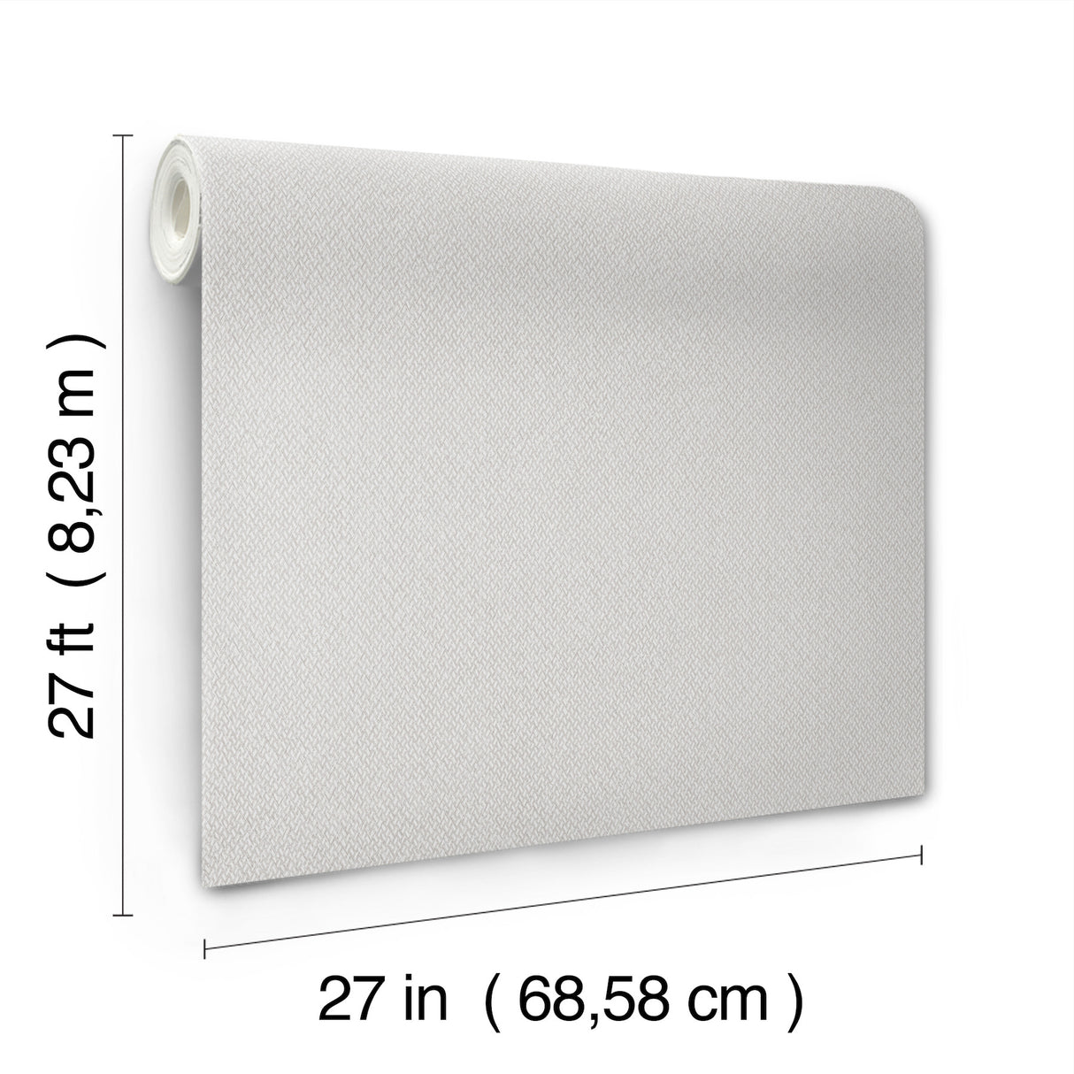 Tisket A Tasket Light Grey Classic Angled Basketweave Pattern Unpasted Scrubbable Strippable Vinyl Wallpaper by York Wallcoverings - UW1118N