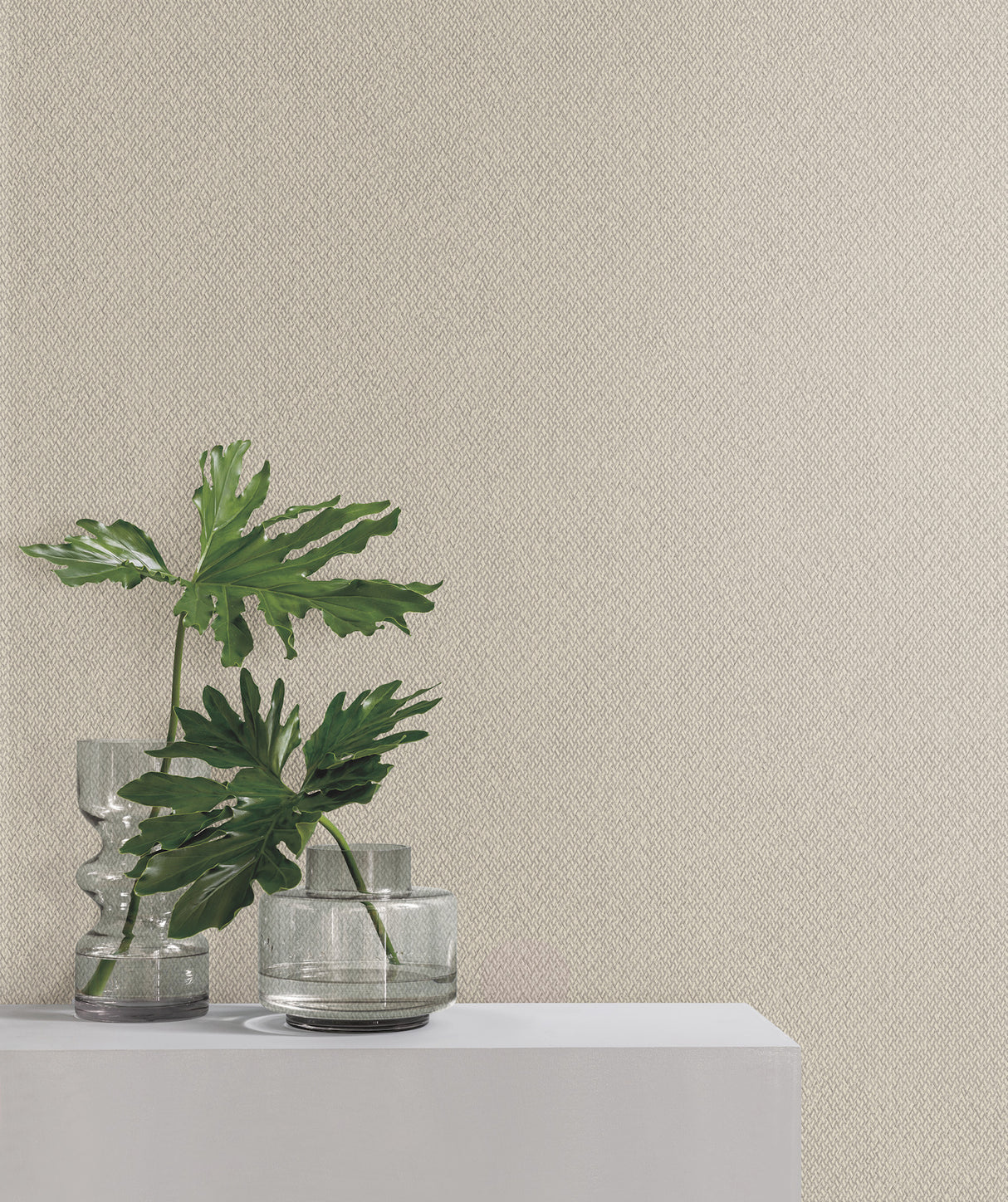 Tisket A Tasket Grey Basketweave by York Wallcoverings Traditional Geometric Wallpaper - UW1119N